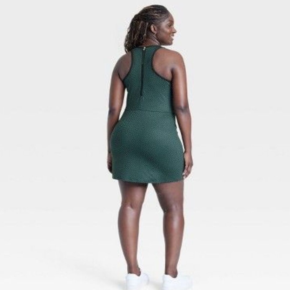 Target Green Textured Racerback Mini Dress - Picture 3 of 5